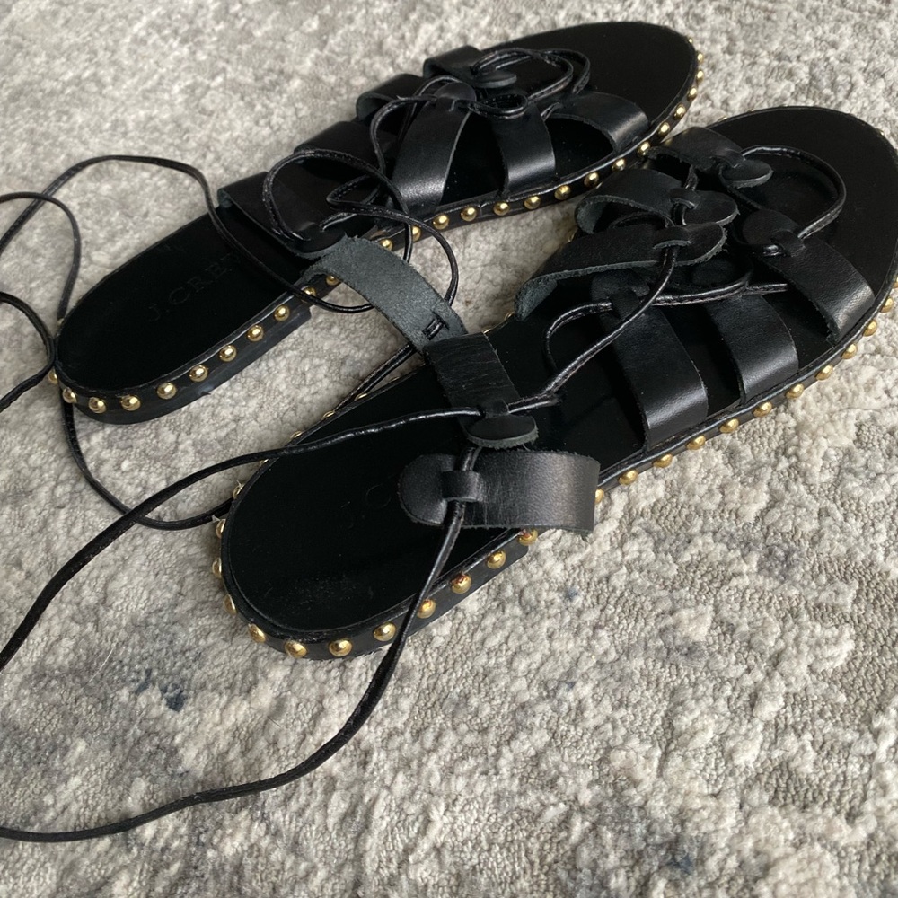 J Crew Gladiator Sandals. (Worn Once!) - Picture 2 of 5